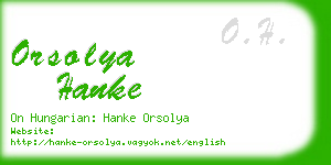 orsolya hanke business card